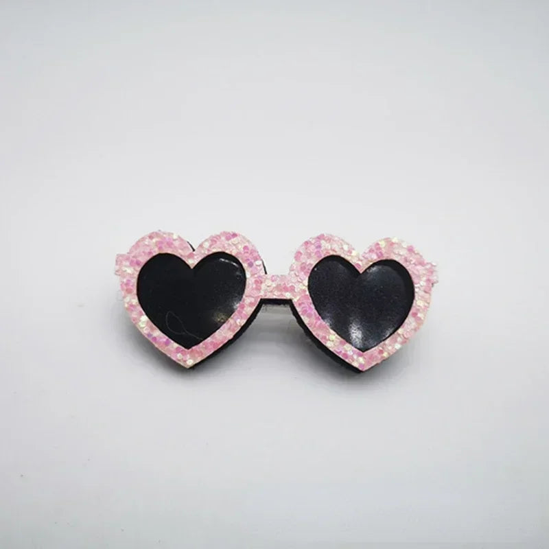 Ins New Pet Jewelry Dog Glasses Yorkshire Pet Love Diamond Glasses Hair Clip Dog Grooming Dog Sunglasses Cat Accessories