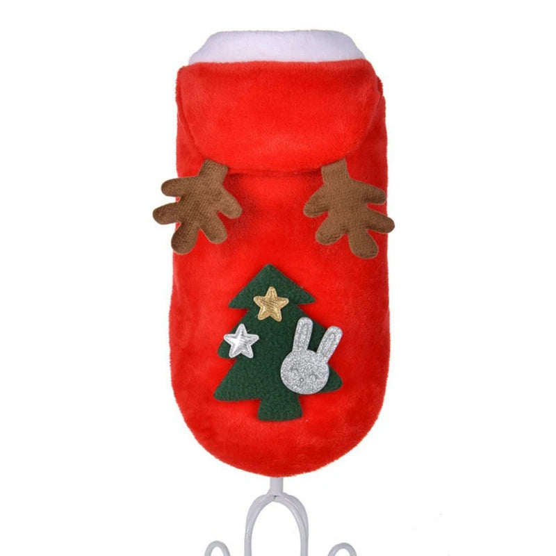 Guangdong Hooded Christmas Jumpsuit For Dogs Elk Coat