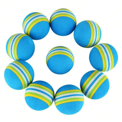 Rainbow Striped Soft EVA Foam Cat Toy Balls For Cats