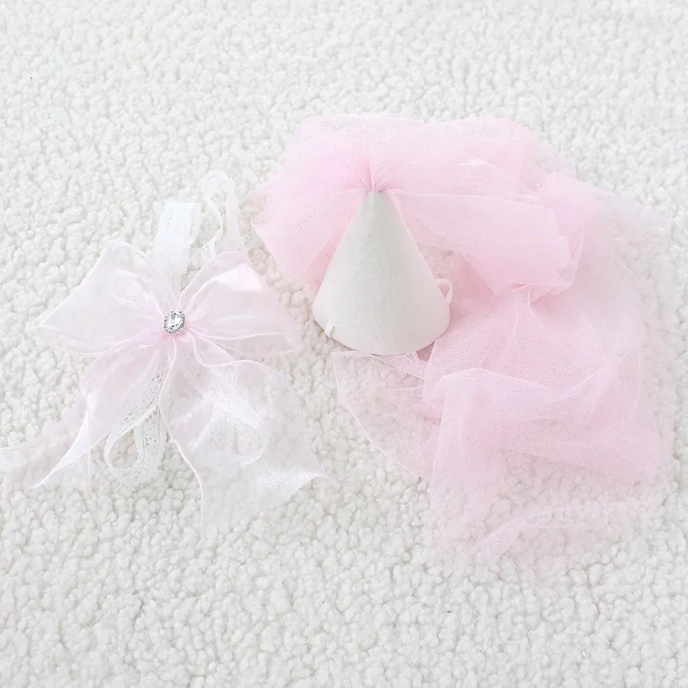 Birthday Party Dog Accessories Hat Jewelry Pet Wedding Hat Bow Saliva Towel Teddy Triangle Scarf Bow Pocket Bib Scarf Pomenian
