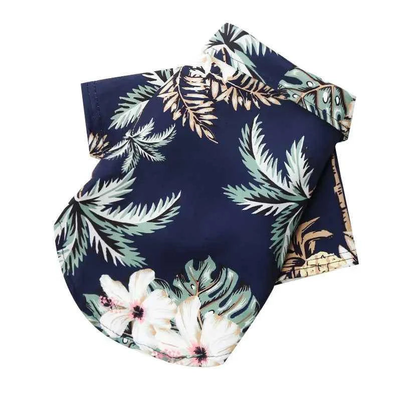 Hawaiian-style pet dog clothing Summer beach dog shirt Suitable for small and medium dogs Dog puppy cat clothes Pug French Bulldog
