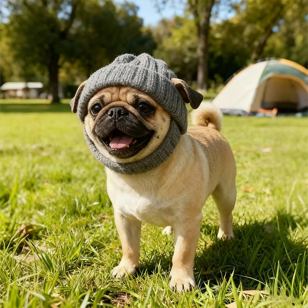 NONECN Warm Knitted Hat For Maltese Dogs Indoors Outdoors