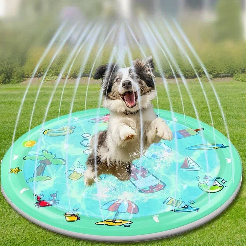 Outdoor Pet Sprinkler Pool Mat For Dogs Summer Fun