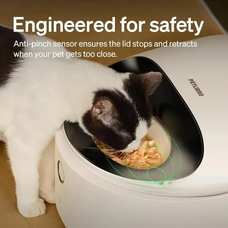 Automatic Cat Feeder Wet Food Refrigerated New Control,Semiconductor Cooling&Chills Wet Food Dispenser,Timed Auto Pet Feeder