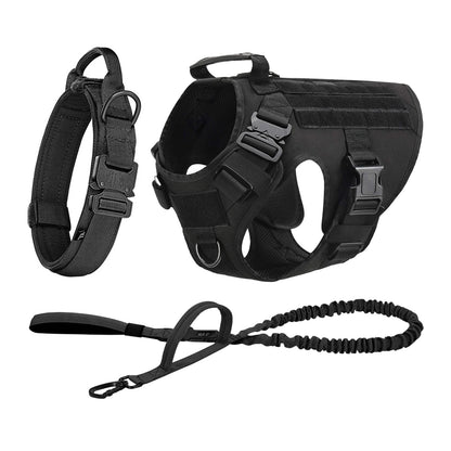 PETRAVEL Tactical Dog Harness Leash Molle Pouches For German Shepherds