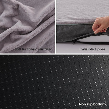 Orthopedic Memory Foam Dog Bed With Cooling Gel Crate Mat