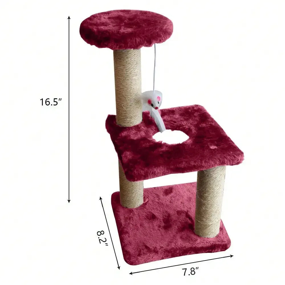 Guangdong Cat Tree Condo Tower Activity Center 2 Level Sisal Scratching Post Perches