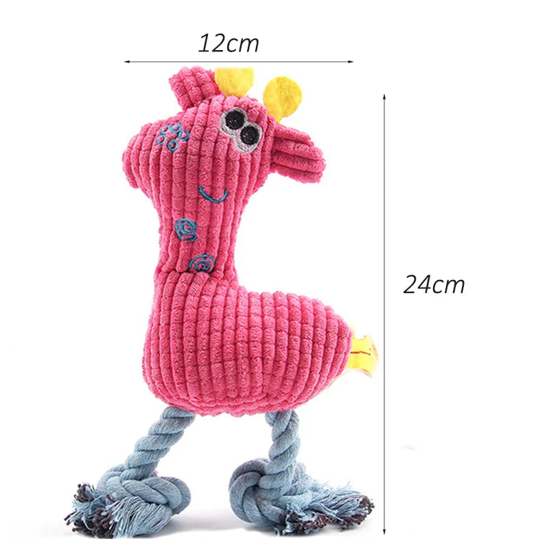Plush Flamingo Squeaky Dog Toy For Small Dogs Chew Toy