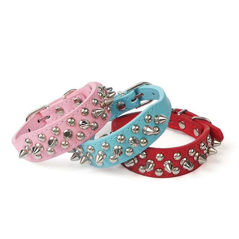 Rivet Collar and Leash Set for Medium to Large Dogs