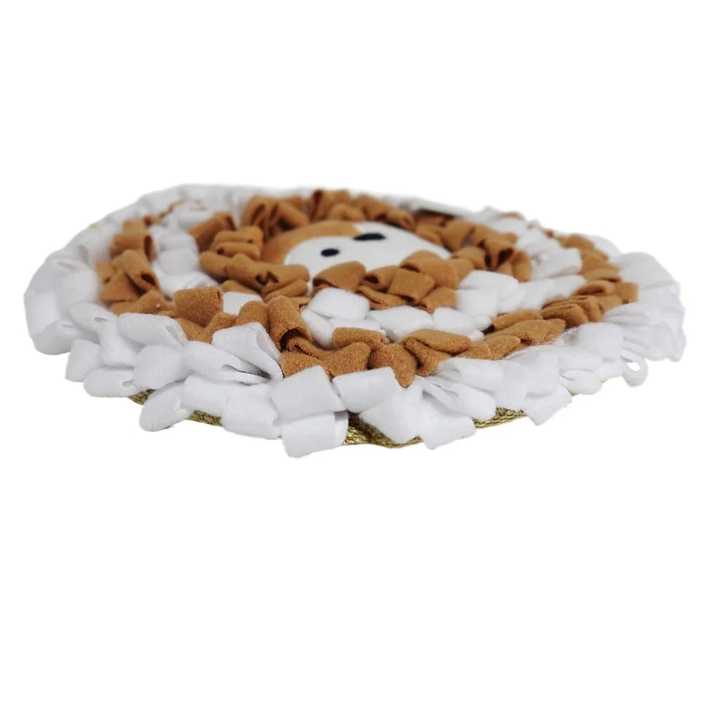 Wildlife Snuffle Fox Mat 10inch Dog Toy Chew Treat Dispenser Non-Slip Polyester Durable Fun Feeding Mat Dogs