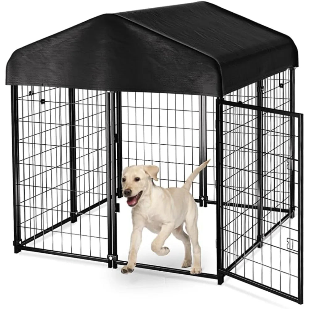 Outdoor Dog Kennel House With Durable Waterproof Roof