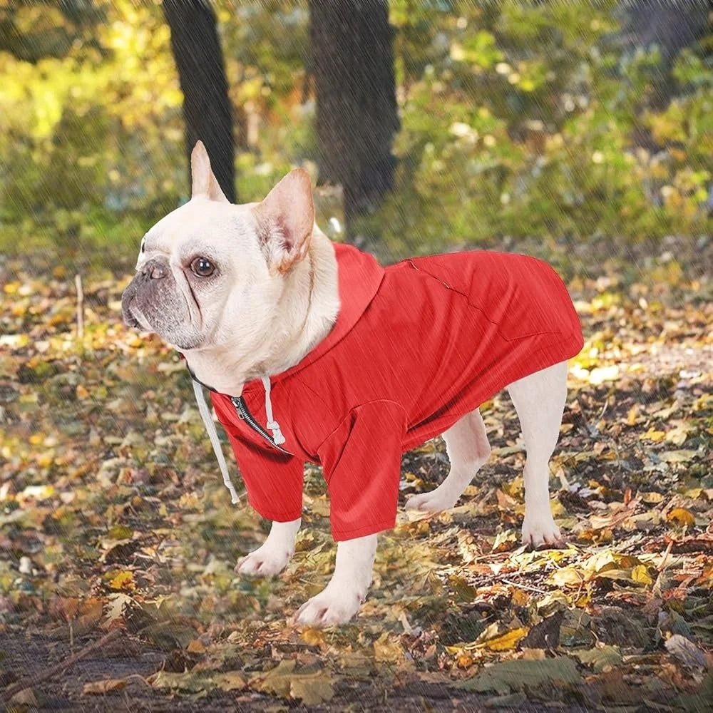 Waterproof Dog Raincoat Jacket With Harness Hole Pocket