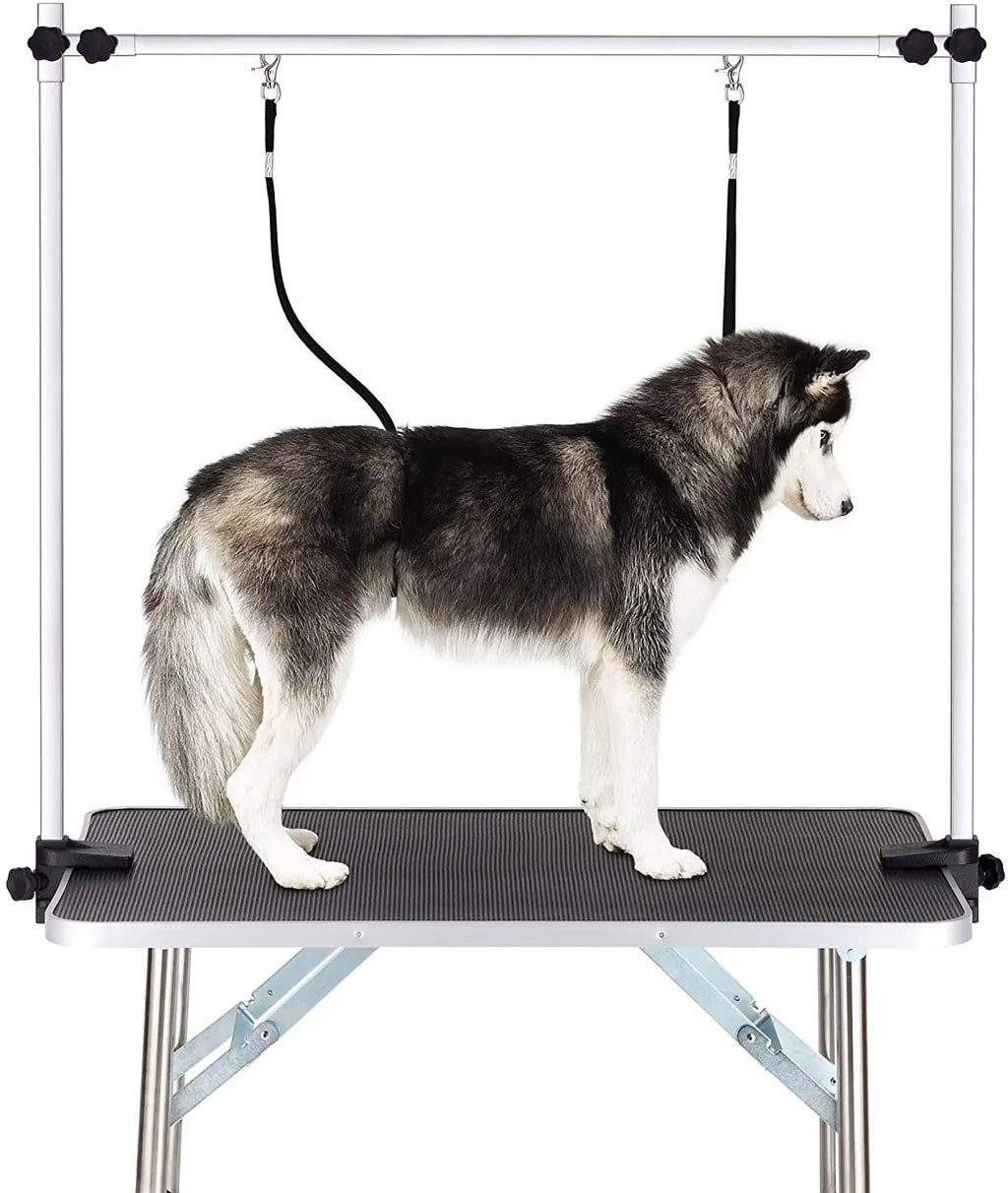 Professional Dog Grooming Table With Arm And Mesh Tray Portable