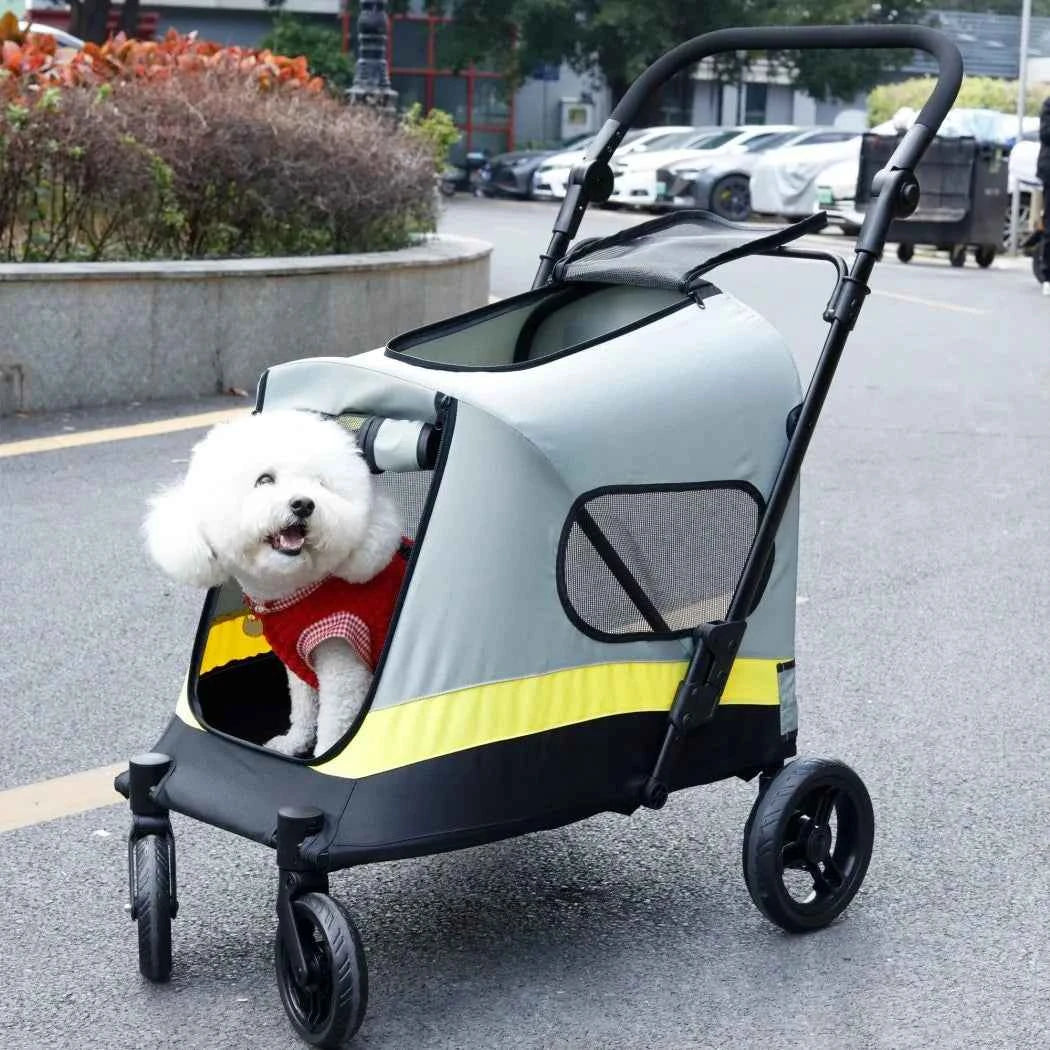 Portable Dog Stroller for Small Medium Dog Dual Entry Pet Stroller All Terrain Wagon Cart