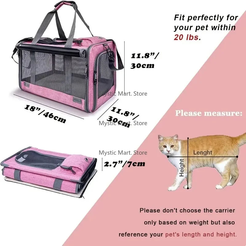 Breed Soft Sided Airline Pet Carrier for Dogs Travel Ready