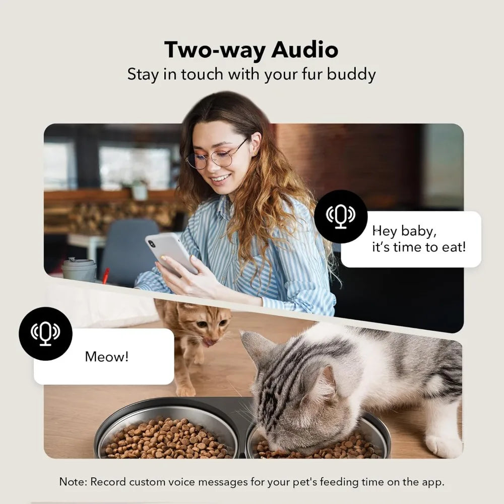 Automatic Cat Feeder With Camera And Two-Way Audio System