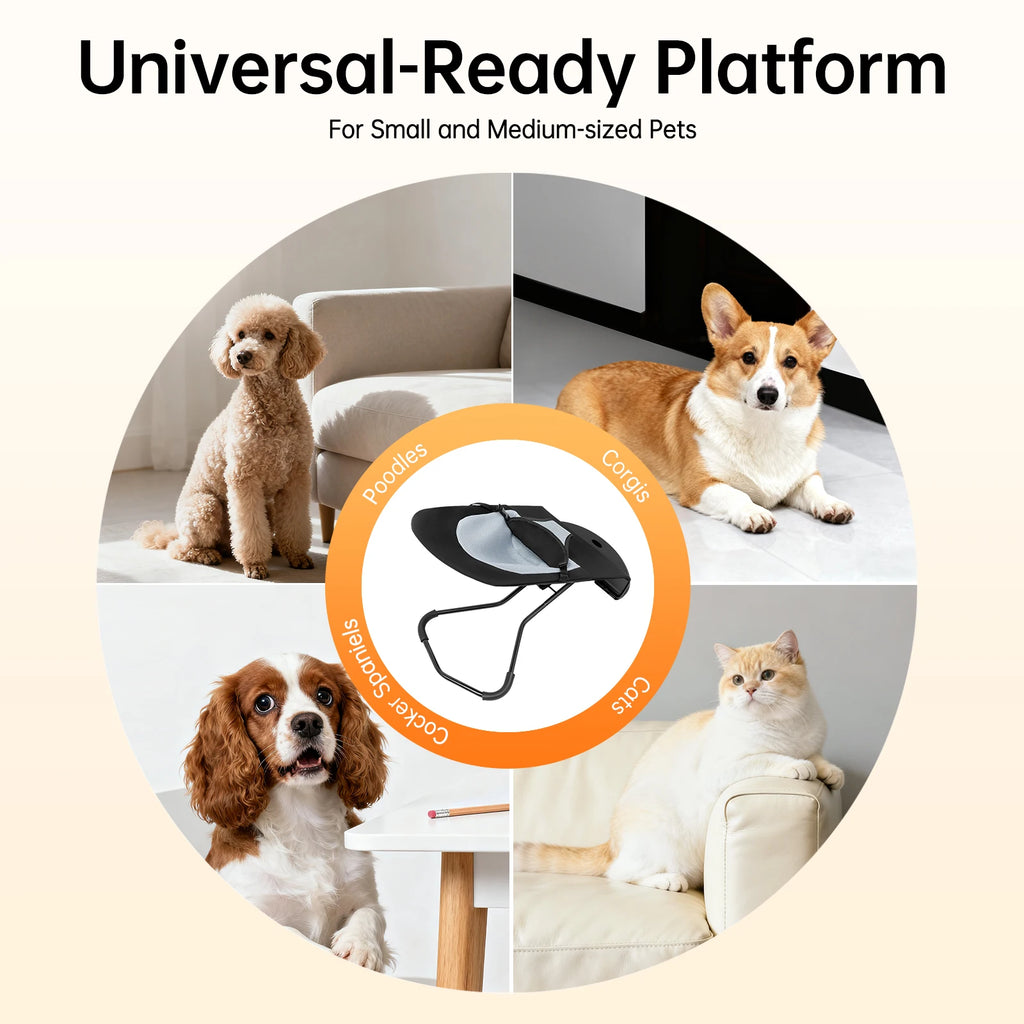 Foldable Pet Rocker Bed With Adjustable Height Stainless Steel Bracket