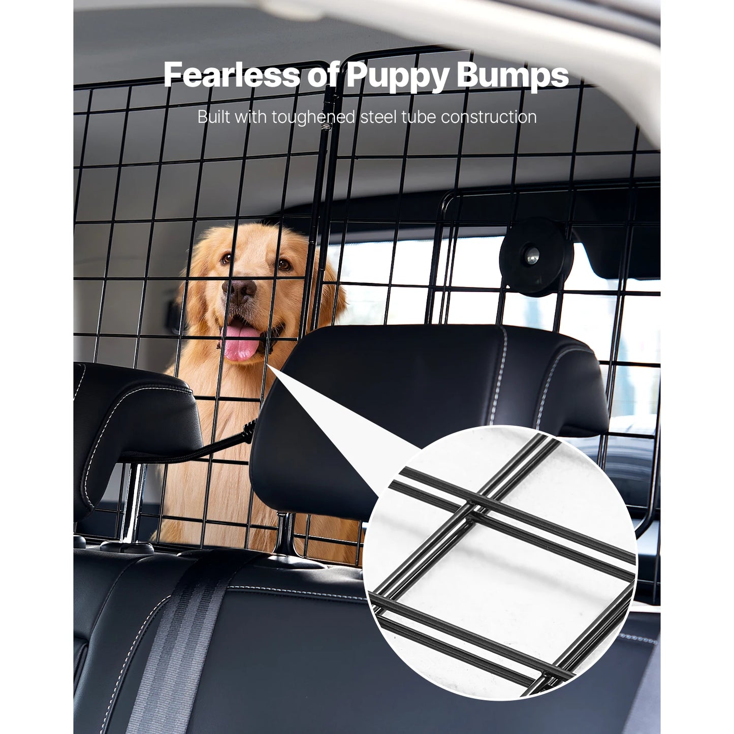 SucceBuy Heavy Duty Dog Car Barrier Universal Fit Back Seat