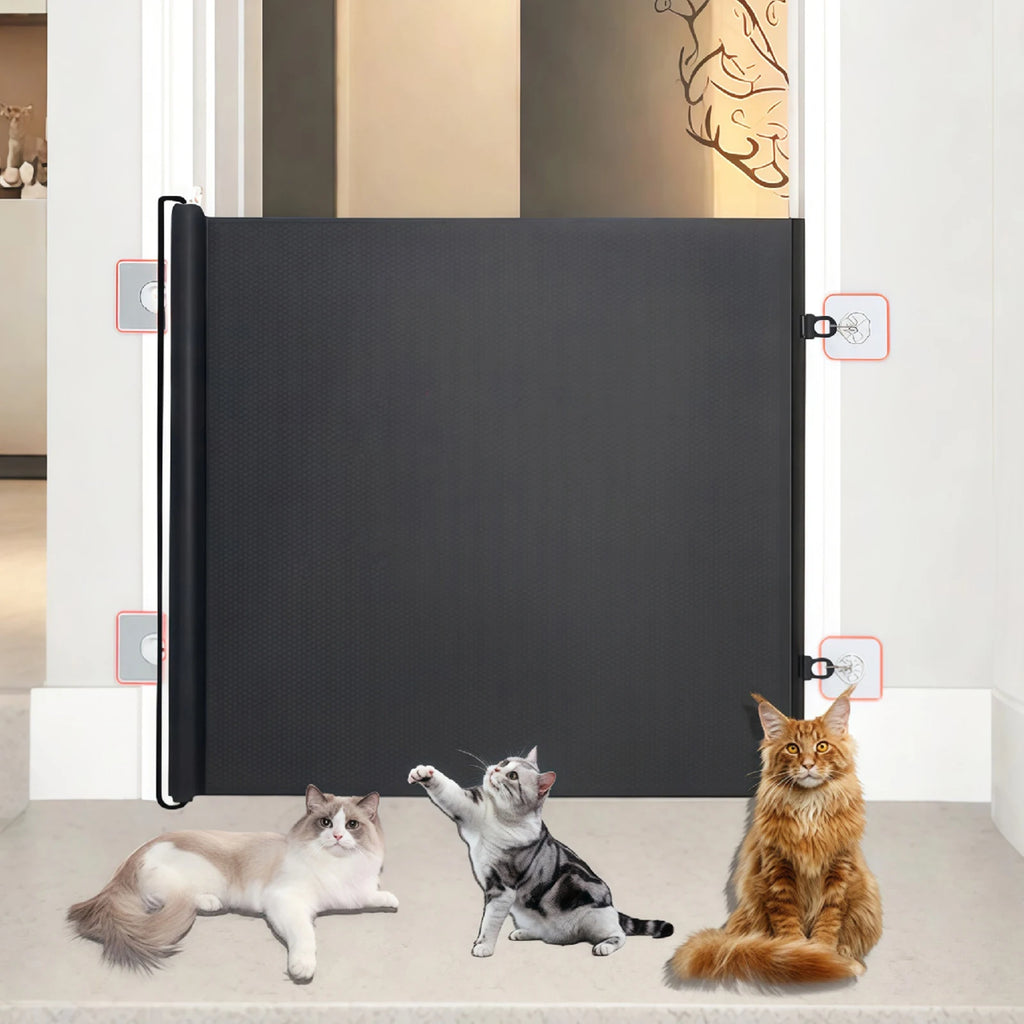 Expandable Automatic Dog Fence Gate Mesh Anti Jump Barrier Pets