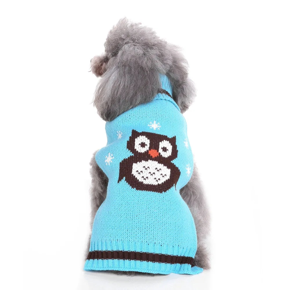 Dog Stripes Sweaters Winter Knitting Pet Sweater for Medium Large Dogs Christmas Elk Dog Clothes Labrador Pullovers Costume