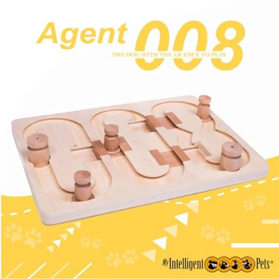 YAO HUI HUANG Agent 008 Interactive Wooden Puzzle Toy for Dogs