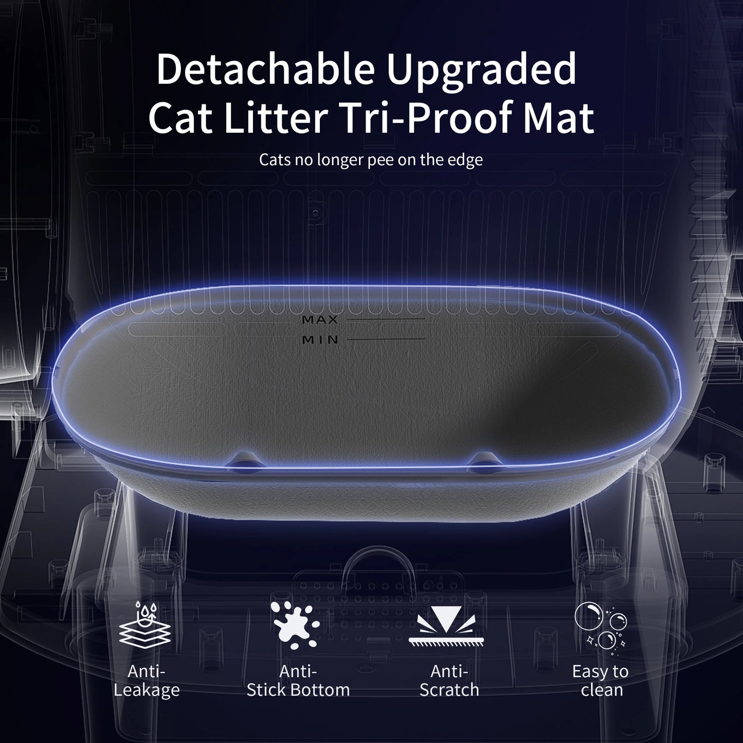 Pet Harmony Supplies REDSASA Self Cleaning Cat Litter Box