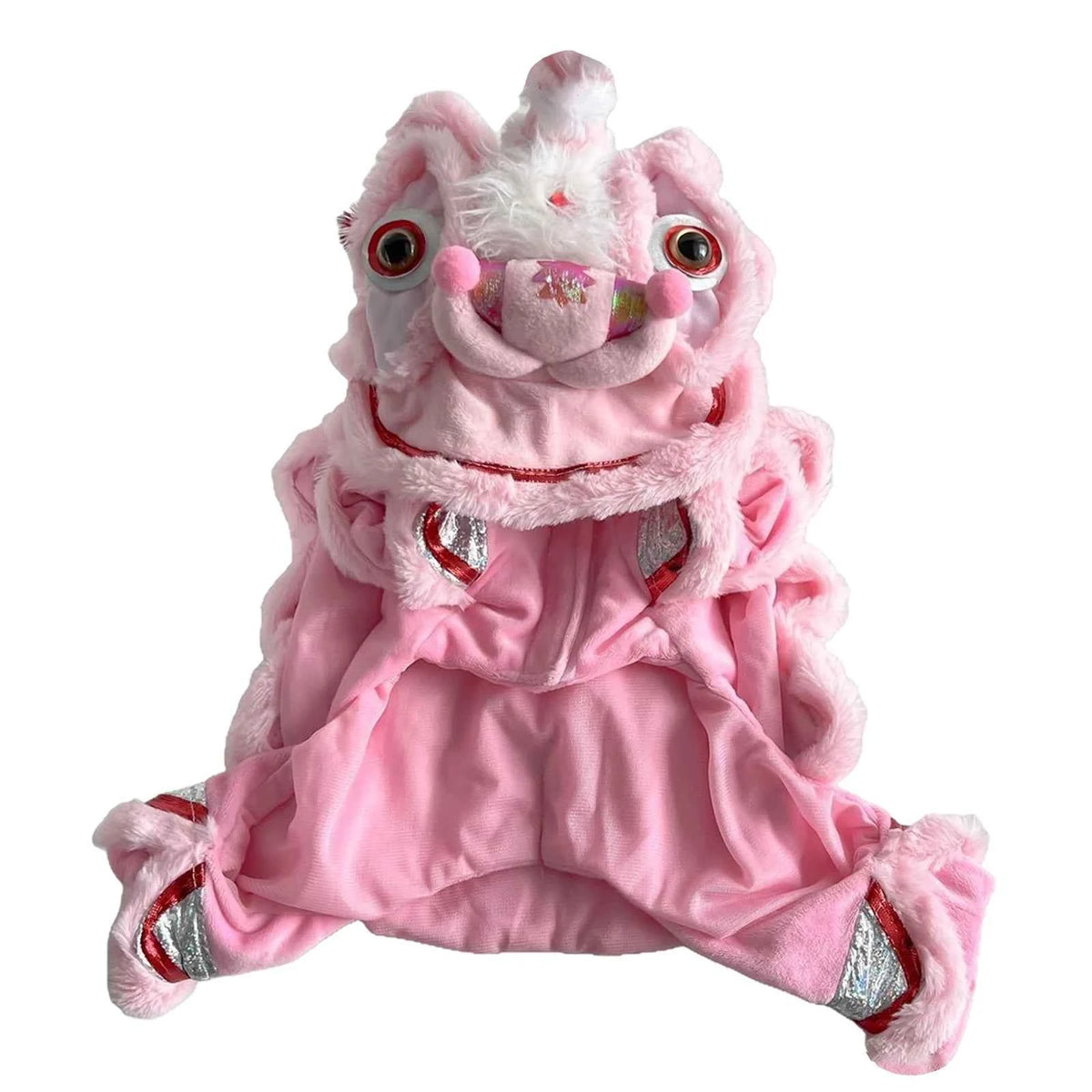 Dog Lion Dance Costume Thickened Warm Winter Outfit For Dogs