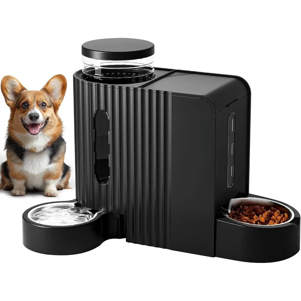 Automatic Gravity Pet Feeder and Water Dispenser Set