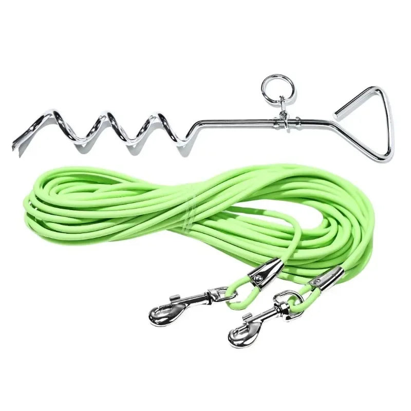 ZhejiangDog Heavy Duty Dog Tie Out Cable With Ground Stake