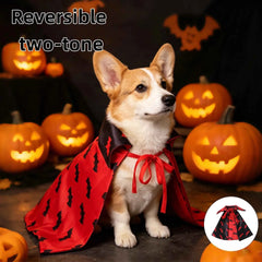 Halloween Reversible Bat Pet Vampire Cape Costume Outfit For Cats
