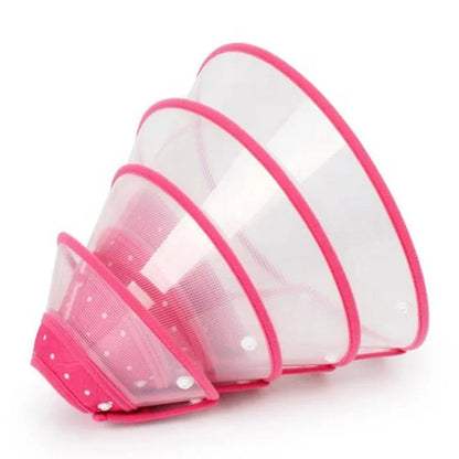 Closure Adjustable Pet Cone Collar For Dogs And Cats Recovery