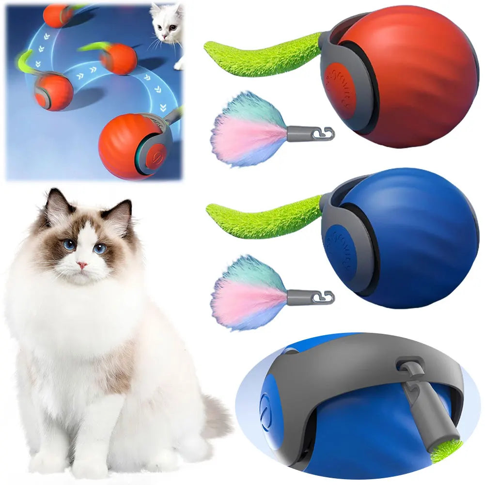 Automatic Moving Cat Toy Ball Interactive Pet Toy for Cats