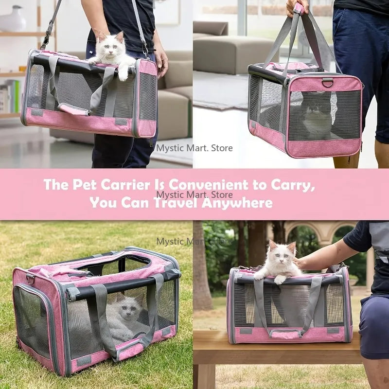 Breed Soft Sided Airline Pet Carrier for Dogs Travel Ready