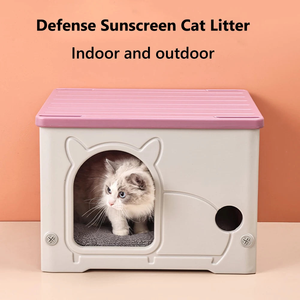 Newest Outdoor Portable Stray Cat Nest Winter Warm Waterproof Large Space Cat Shelter Washable Four Seasons Universal Cats House