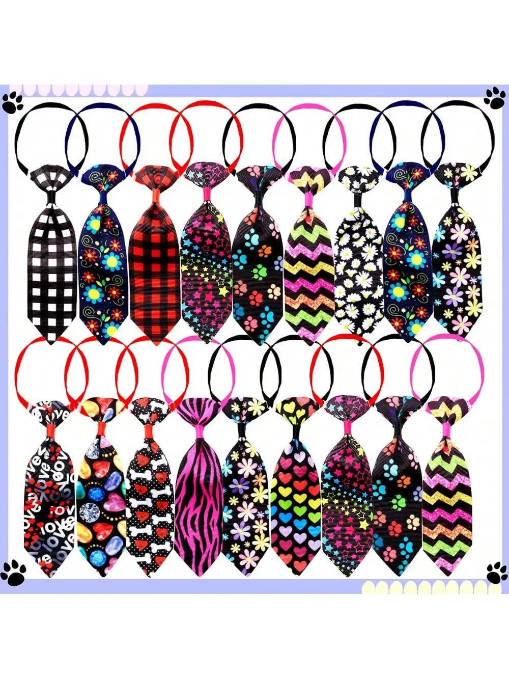 Fashion Dog Bowties Adjustable Pet Collars Grooming Accessories