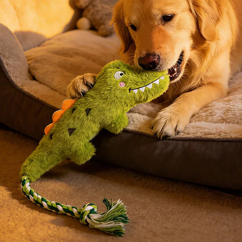 Pet Crocodile Chew Rope Toy For Dogs Indestructible Safe Puppy