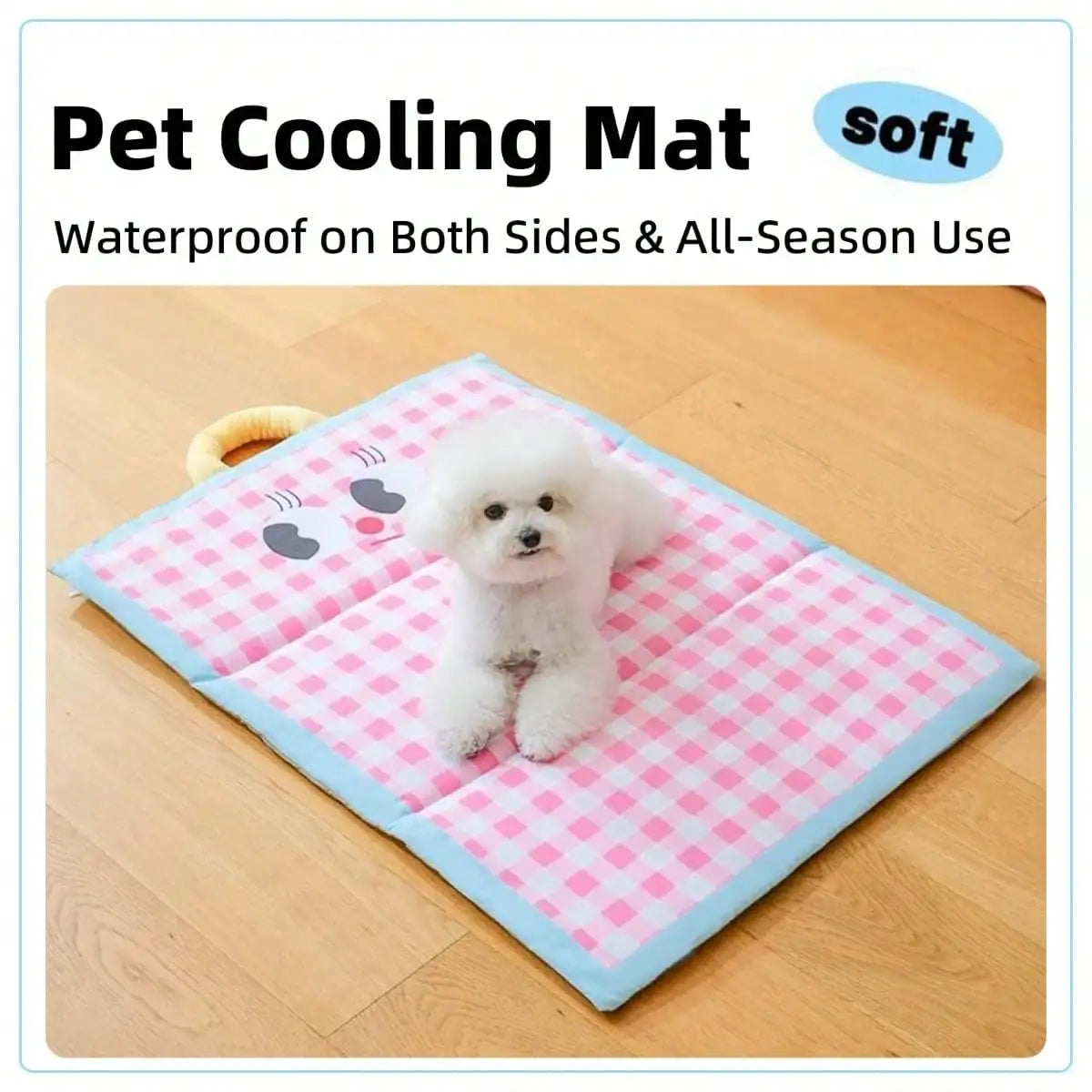 Dog Cooling Mat Reversible Gel Infused Pad with Waterproof Layer
