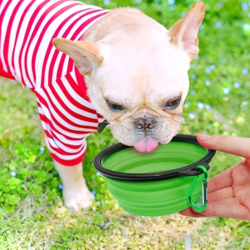 Portable Pet Food Bowl Collapsible Silicone TPR Travel Water Bowl