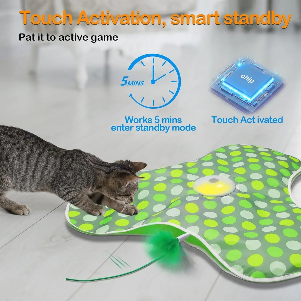 Smart Interactive Hide And Seek Cat Toy With Squeaky Mouse