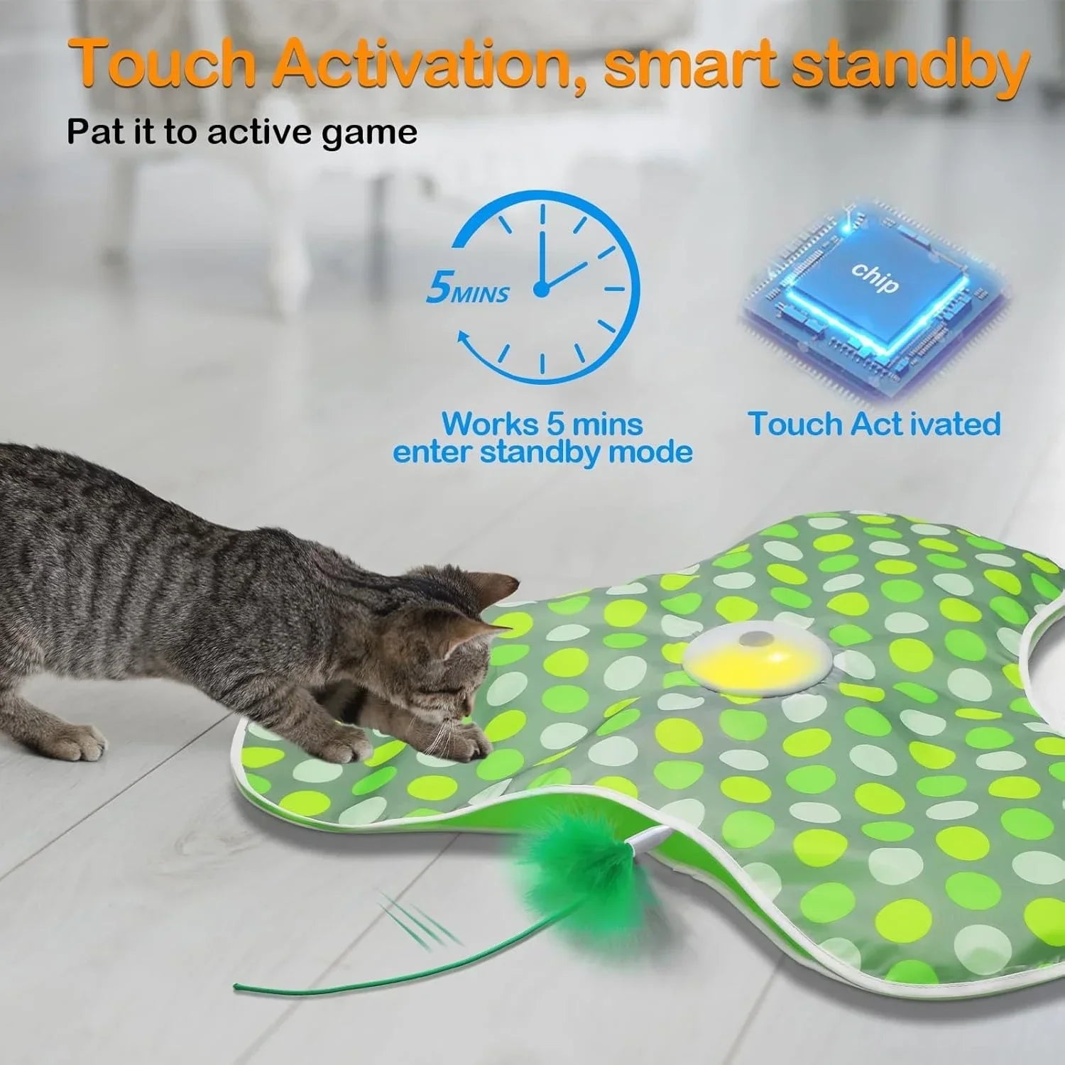 Smart Interactive Hide And Seek Cat Toy With Squeaky Mouse