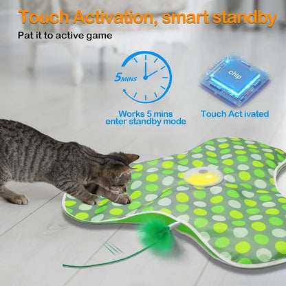 Smart Interactive Cat Toy with Squeaky Mouse for Engaging Hide and Seek Playtime