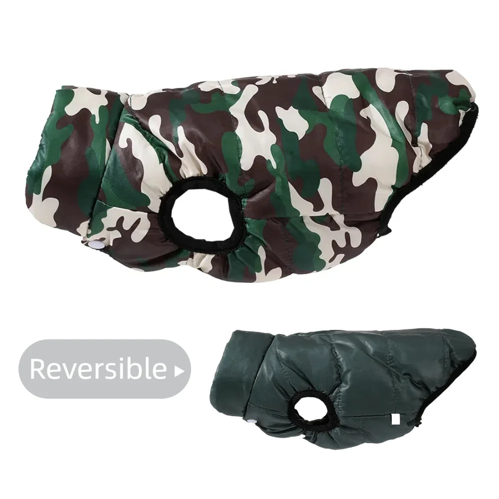 Holapet Reversible Dog Jacket Waterproof Winter Coat
