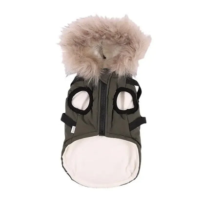 Winter Pet Dog Jacket With Harness Warm Dog Clothes Waterproof Hooded Coat for Small Medium Dogs Chihuahua French Bulldog Outfit