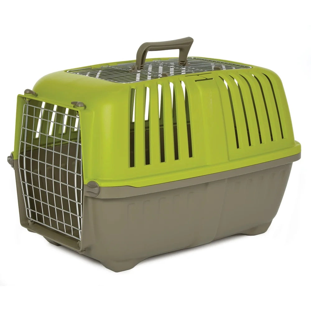 24 Inch Travel Pet Carrier Small Dogs Cats with Steel Door Easy Assembly Portable Durable Design Veterinarian Trips