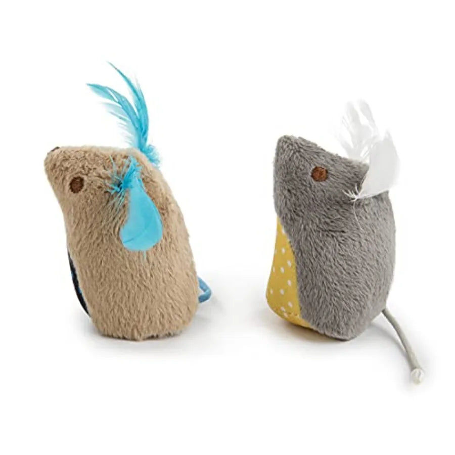 2 Count Mouse Mates Plush Catnip Cat Toys For Cats