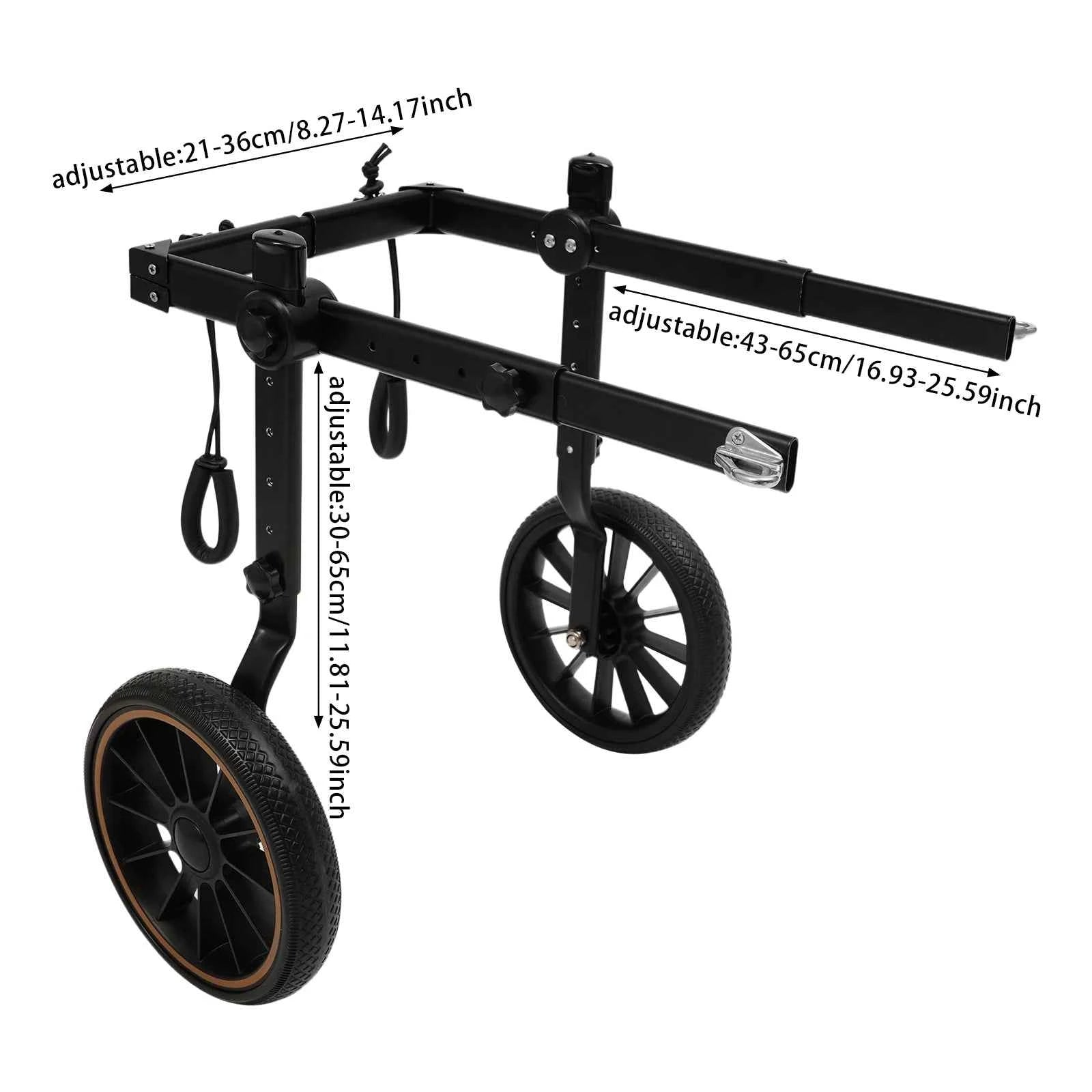 Pet Walking Aid Pet Rehabilitation Walking Aid Multi-Scenario Usage 2-Wheel Dog Wheelchairs for Back Legs/Senior Dogs 65kg Load