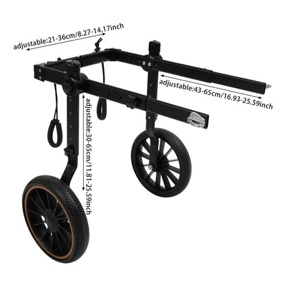 Pet Walking Aid Pet Rehabilitation Walking Aid Multi-Scenario Usage 2-Wheel Dog Wheelchairs for Back Legs/Senior Dogs 65kg Load