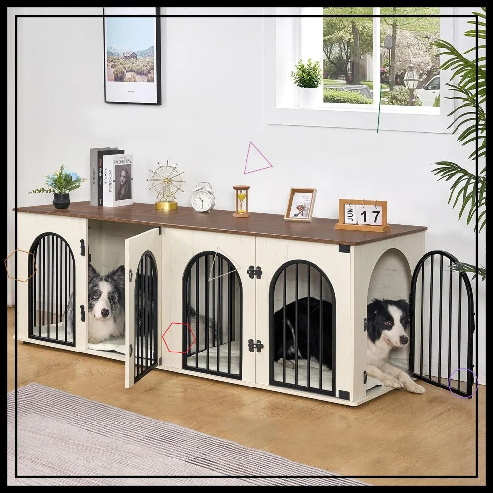 Heavy Duty Indoor Dog Kennel Furniture with TV Stand
