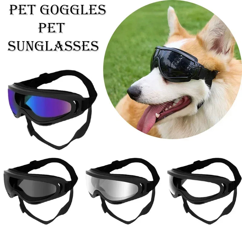 Dog Goggles Adjustable Anti UV Windproof Sunglasses for All Breeds