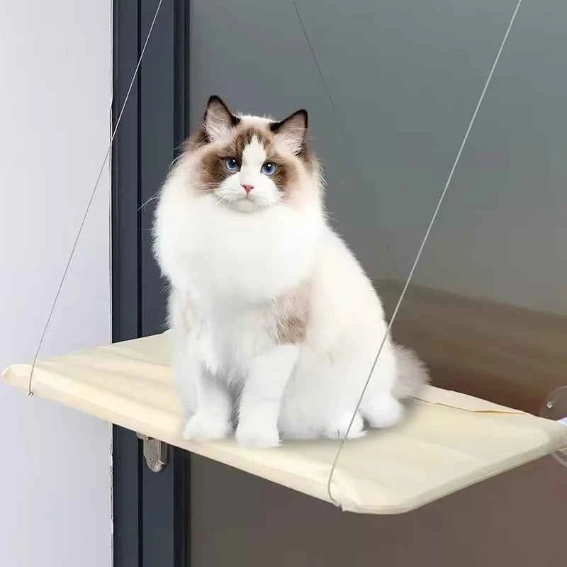 Ultra Soft Cat Window Hammock Bed Securely Mounted Space Saving Cat Perch Ideal for Feline Naptime Top Pet Accessories for Cats